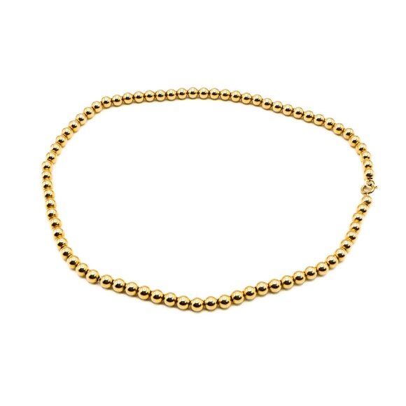 Vintage 14K Yellow Gold Filled Beaded Necklace 18 Inches - Picture 3 of 6